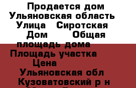 Продается дом,Ульяновская область › Улица ­ Сиротская › Дом ­ 9 › Общая площадь дома ­ 42 › Площадь участка ­ 12 › Цена ­ 250 000 - Ульяновская обл., Кузоватовский р-н, Малая Борла с. Недвижимость » Дома, коттеджи, дачи продажа   